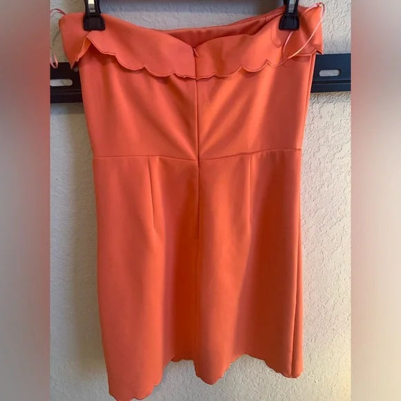 Lena Strapless Coral Dress - Picture 7 of 7